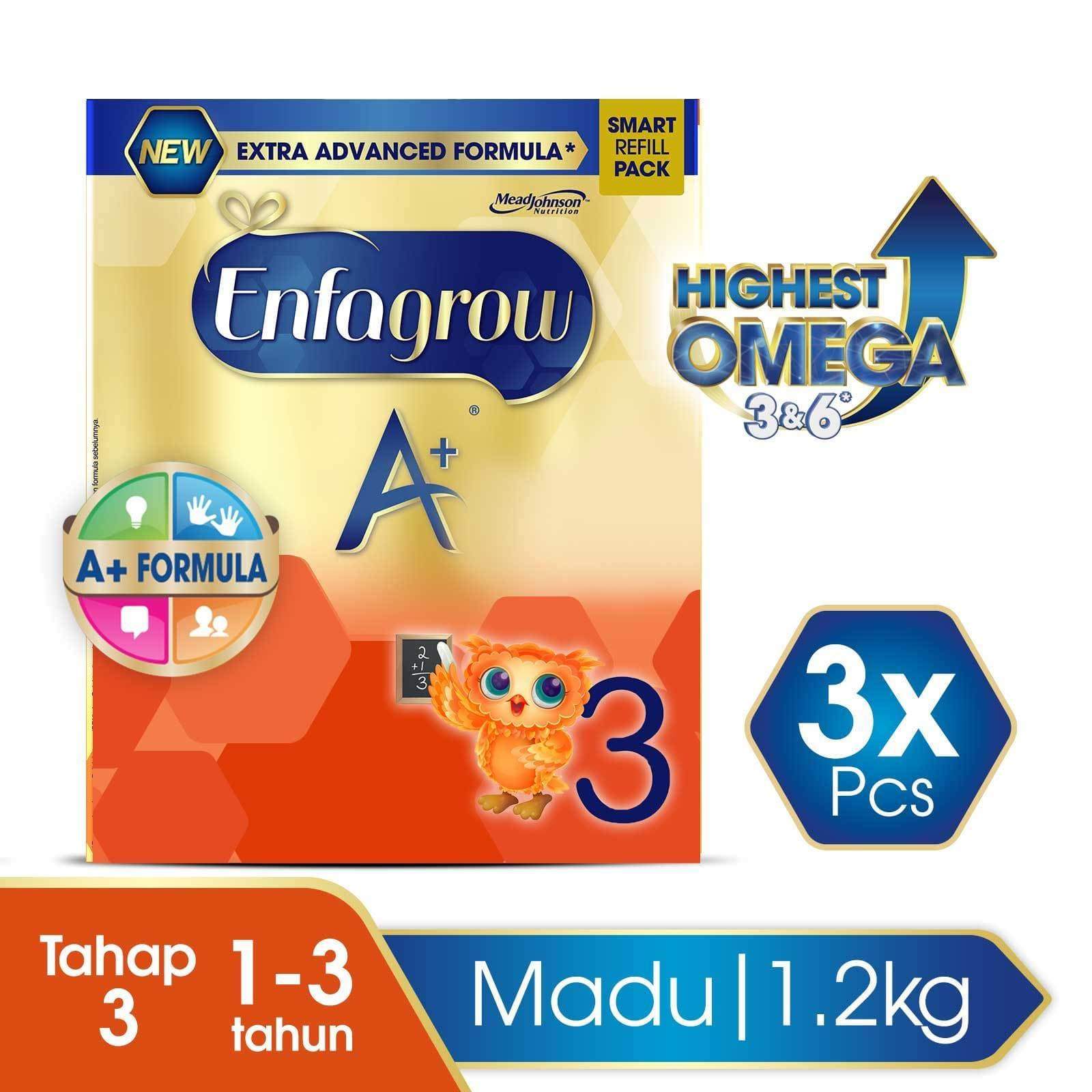 Enfagrow A+ 3 Susu Madu Box - 1200 g (3x1200g)