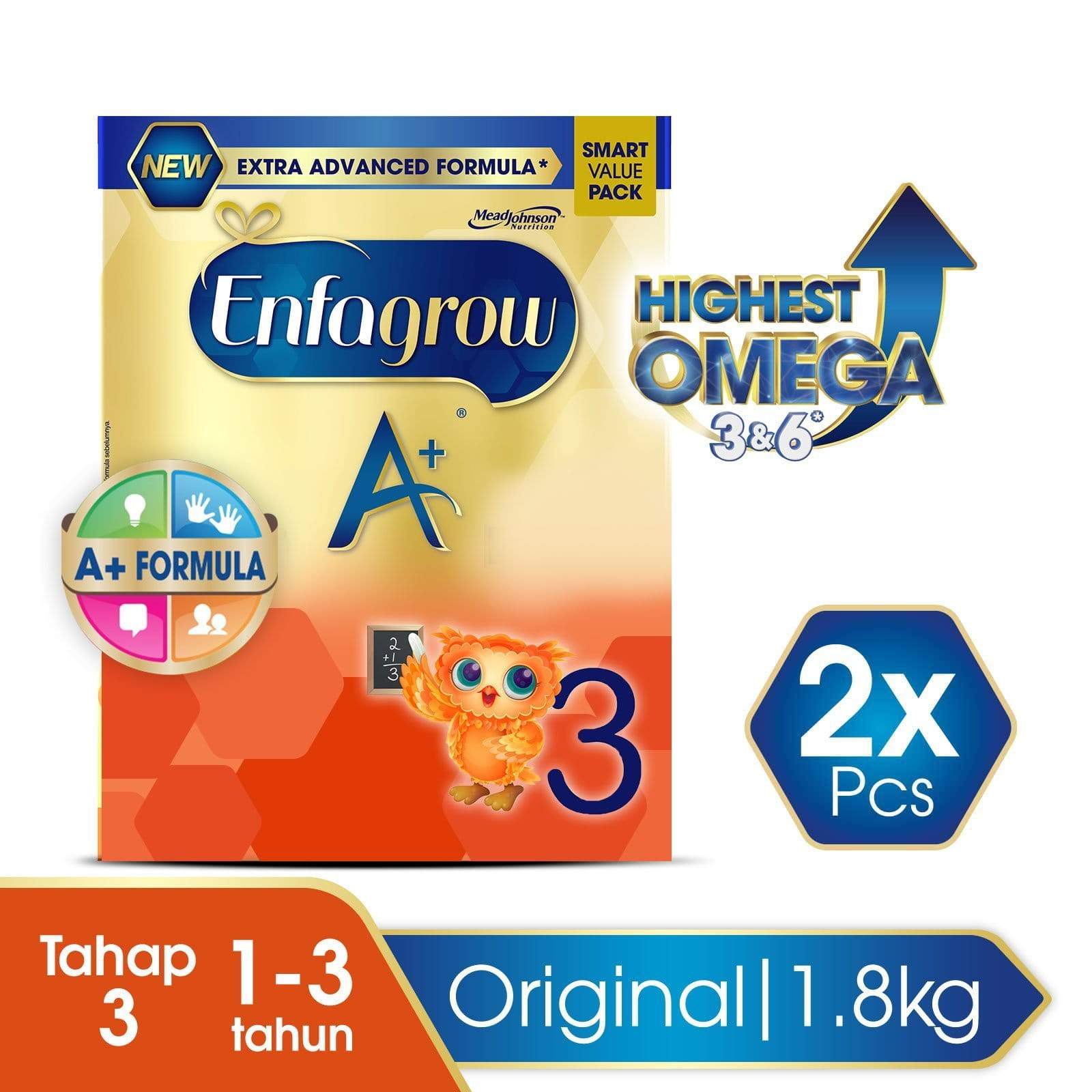 Enfagrow A+ 3 Susu Original Box - 1800 g (2x1800g)