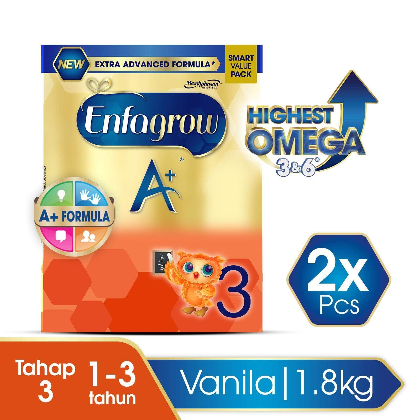 Enfagrow A+ 3 Susu Vanila Box - 1800 g (2x1800g)