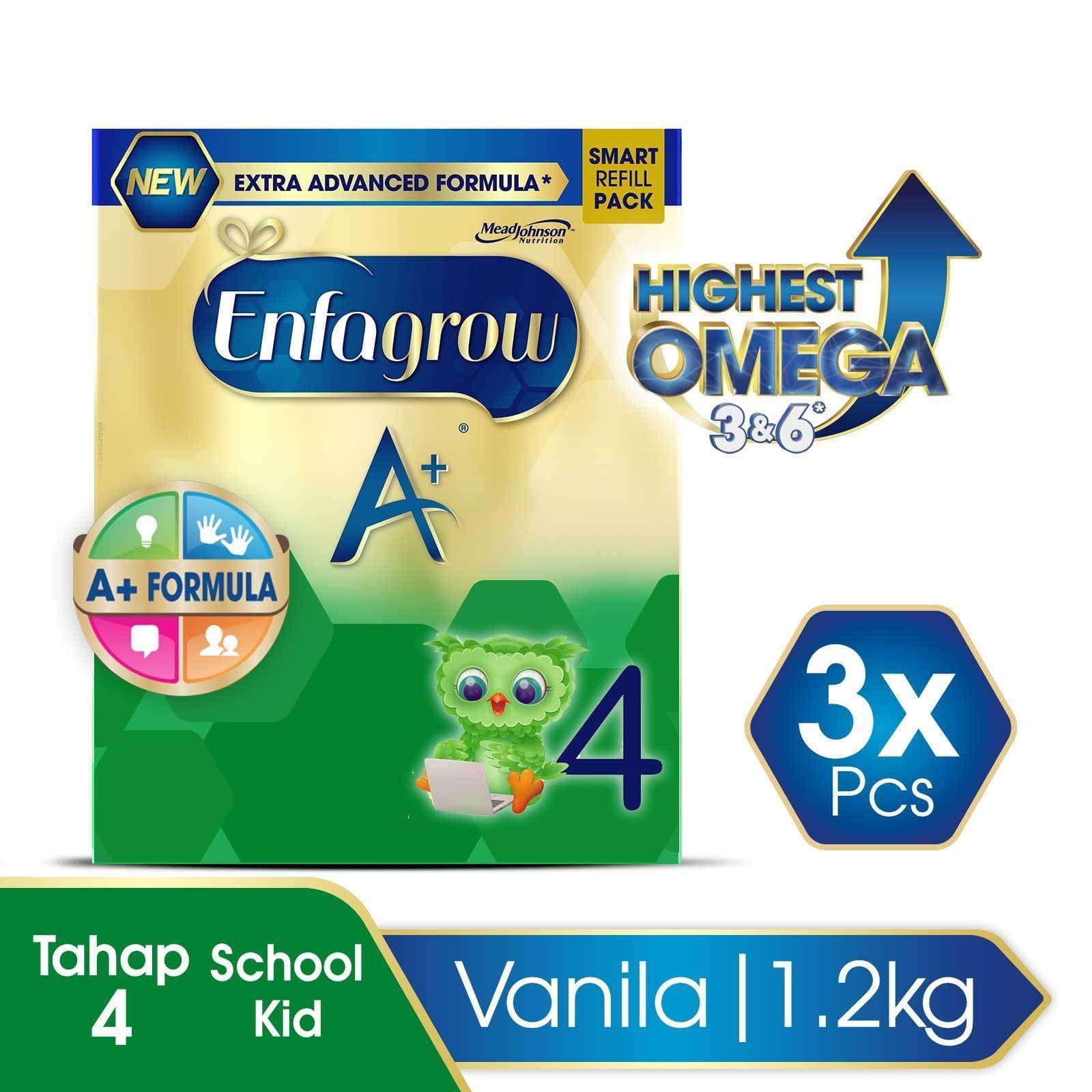 Enfagrow A+ 4 Susu Vanila Box - 1200 g (3x1200g)
