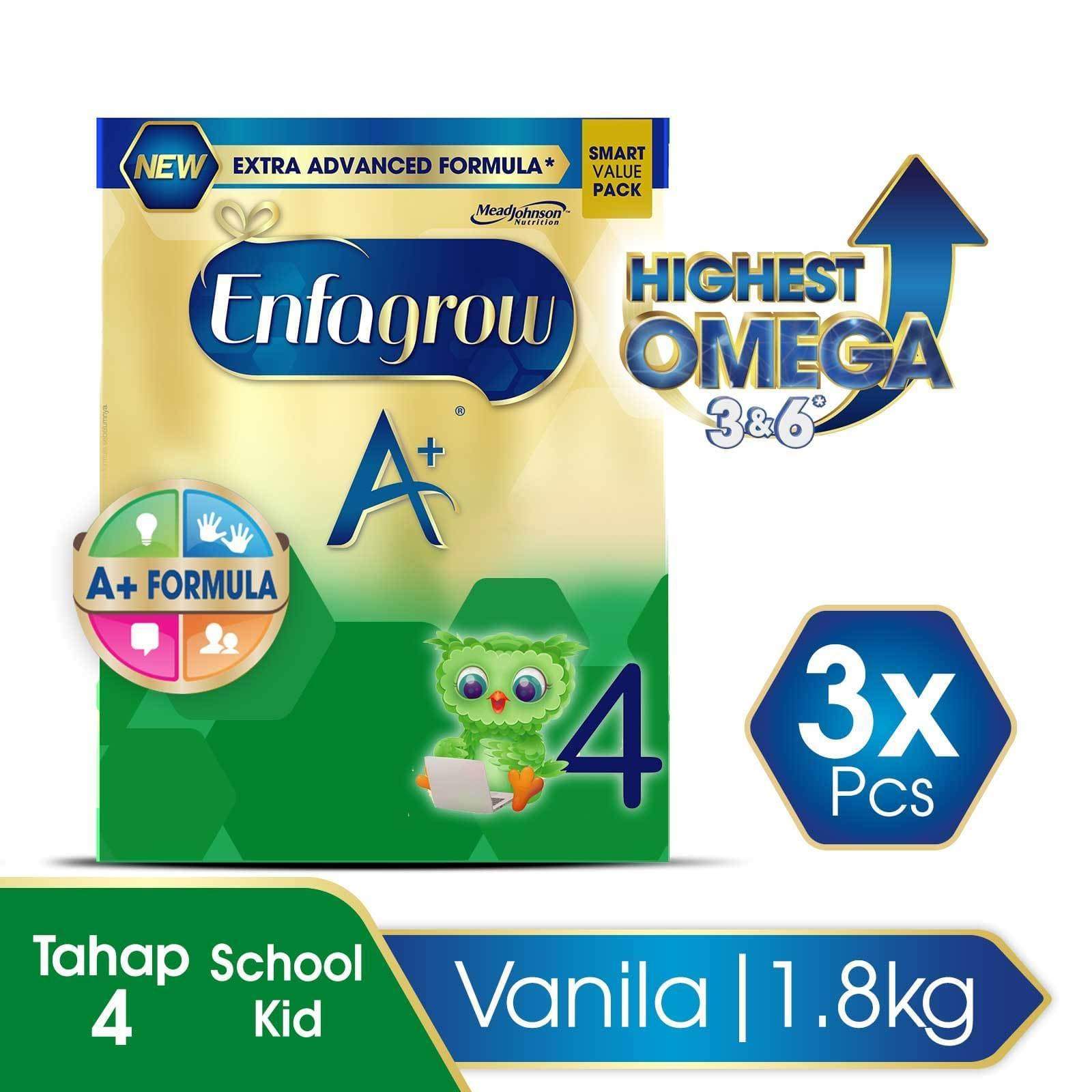 Enfagrow A+ 4 Susu Vanila Box - 1800 g (3x1800g)