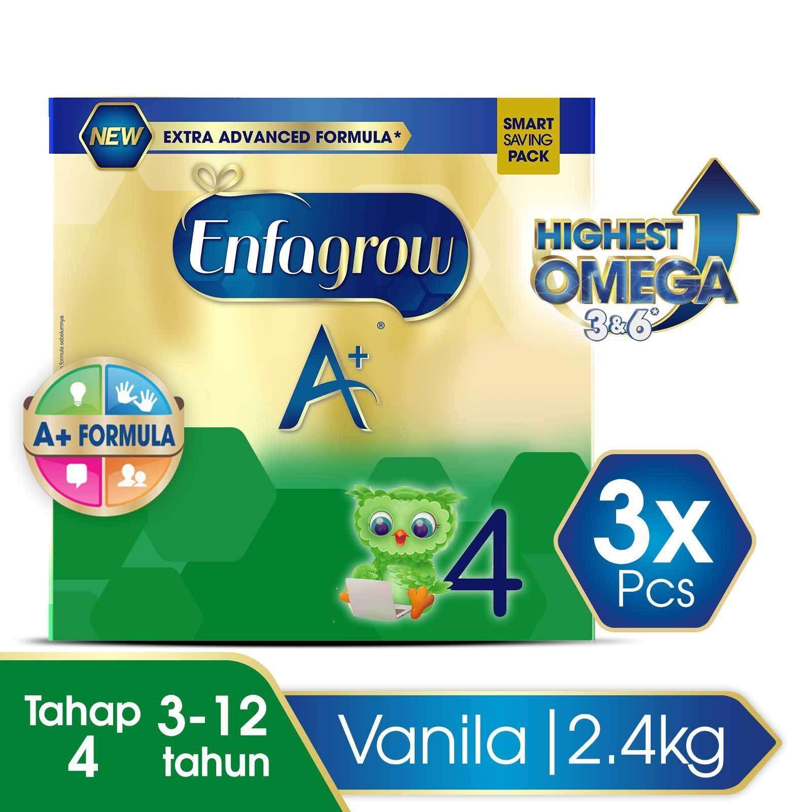Enfagrow A+ 4 Susu Vanila Box - 2400 g (3x2400g)