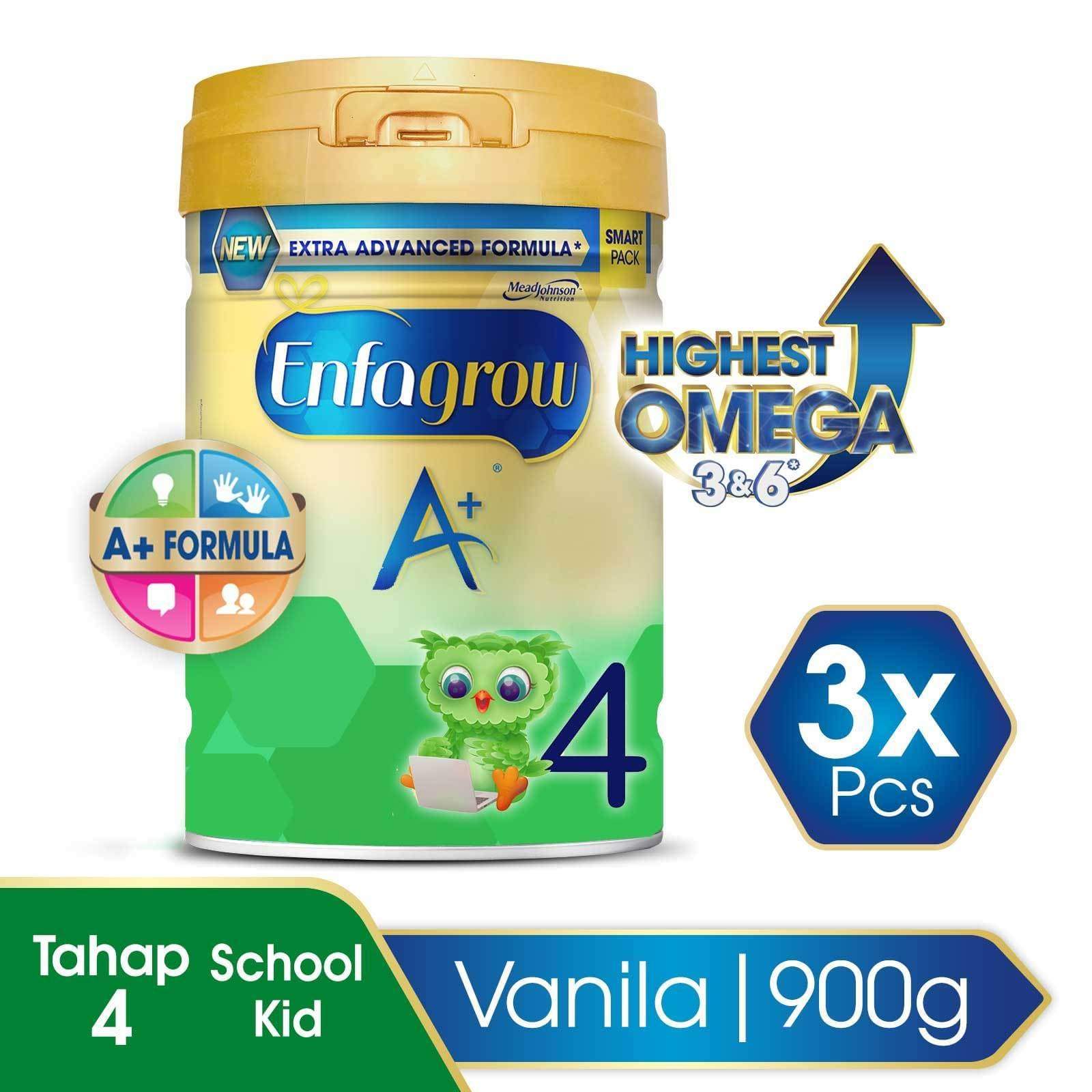 Enfagrow A+ 4 Vanila Susu Smart Flip Pack - 900g (3x900g)